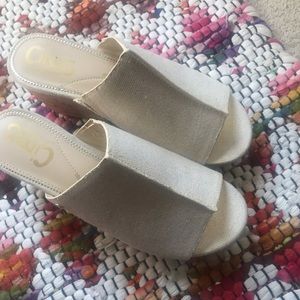 Sam Edelman cork wedges